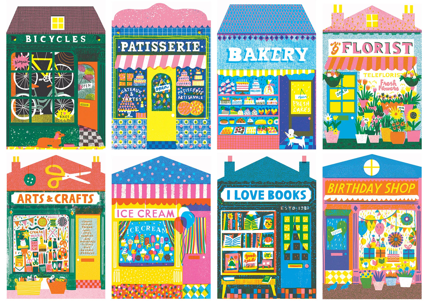 Puzzle - Devantures de boutiques - Happily