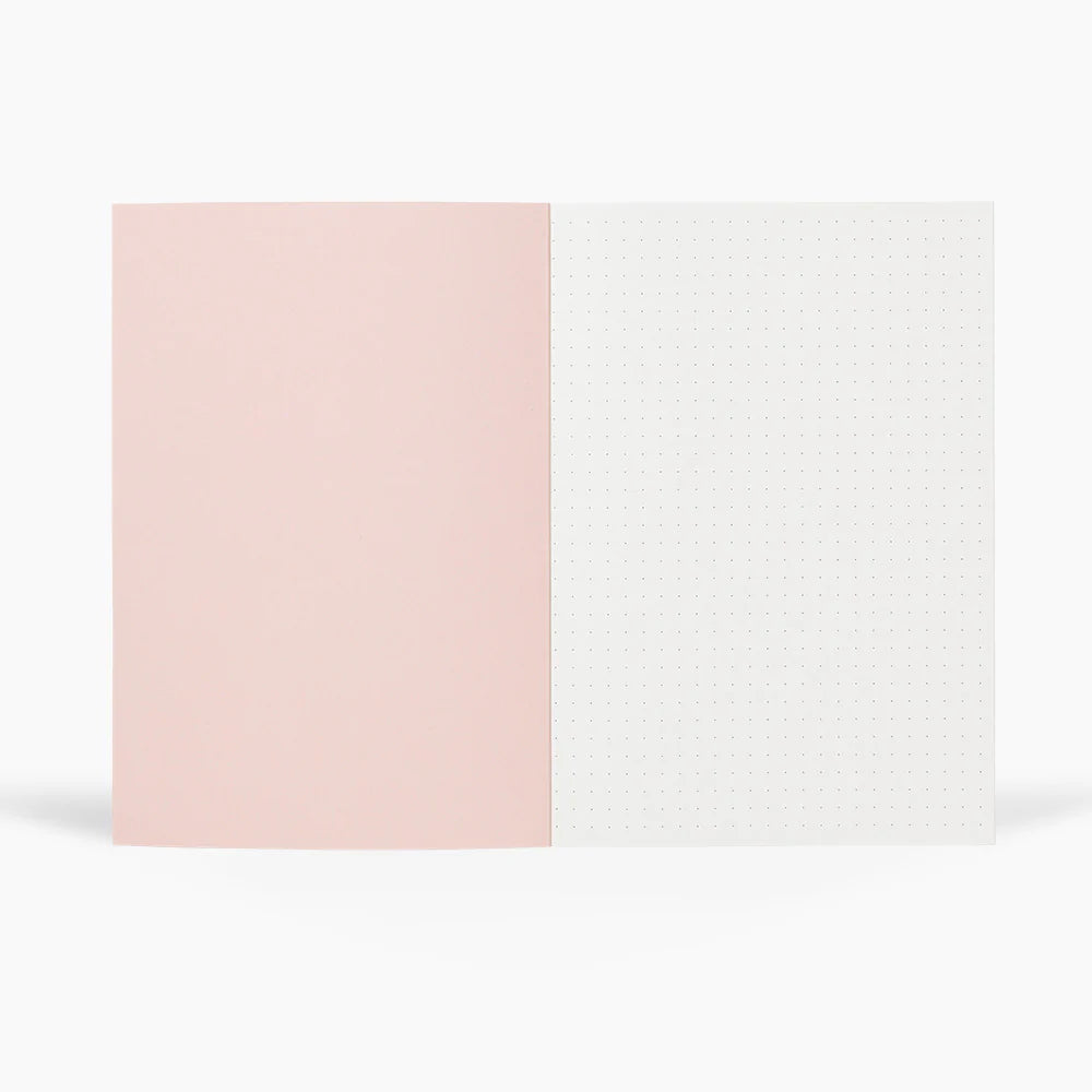 Carnet NOTEM Vita, taille moyenne - Grille bleu foncé
