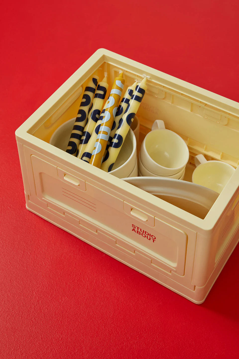 Boîte de rangement - Moyenne - Jaune clair - Studio about