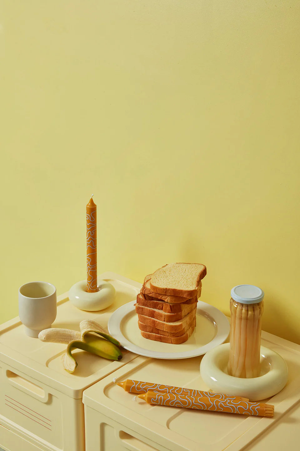 Boîte de rangement - Moyenne - Jaune clair - Studio about