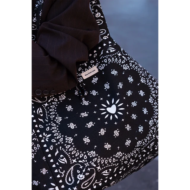 Cabas XXL - Bandana Noir - Mon Petit Léon