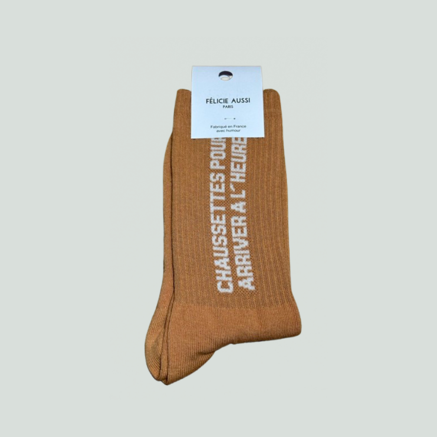 Chaussettes - Pour arriver à l'heure - marron - Félicie aussi
