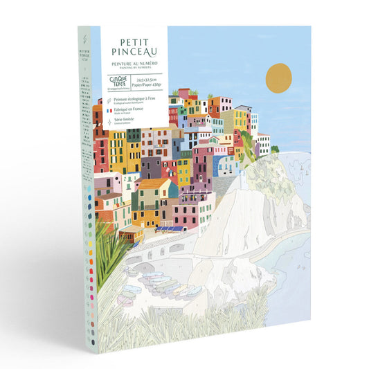 Coffret peinture au numéro - Cinque terre par Kenzie Elston - La petite épicerie