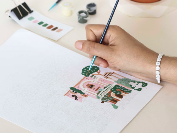Coffret peinture au numéro - Rome par Hoglet and co - La petite épicerie