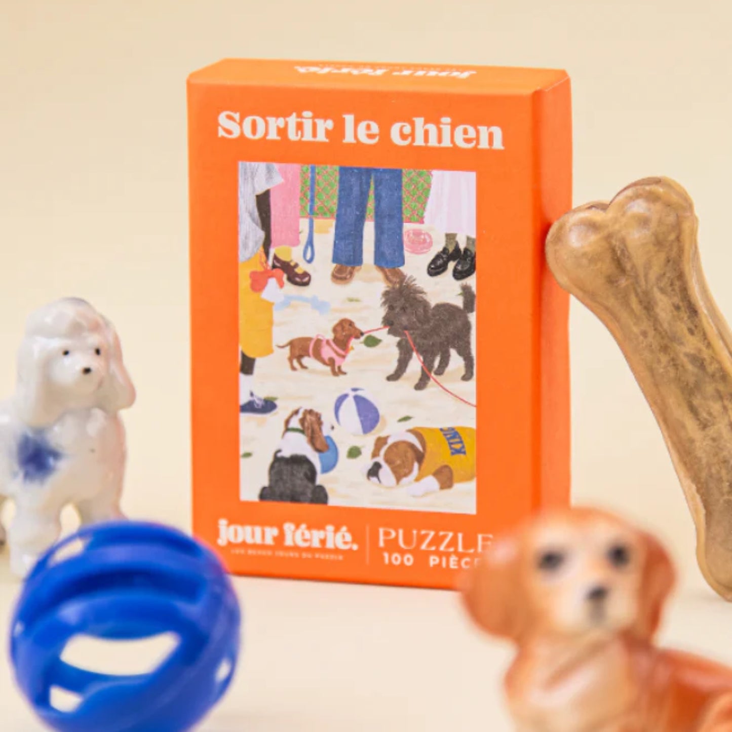 Mini puzzle - Sortir le chien -  100 pièces - Jour férié