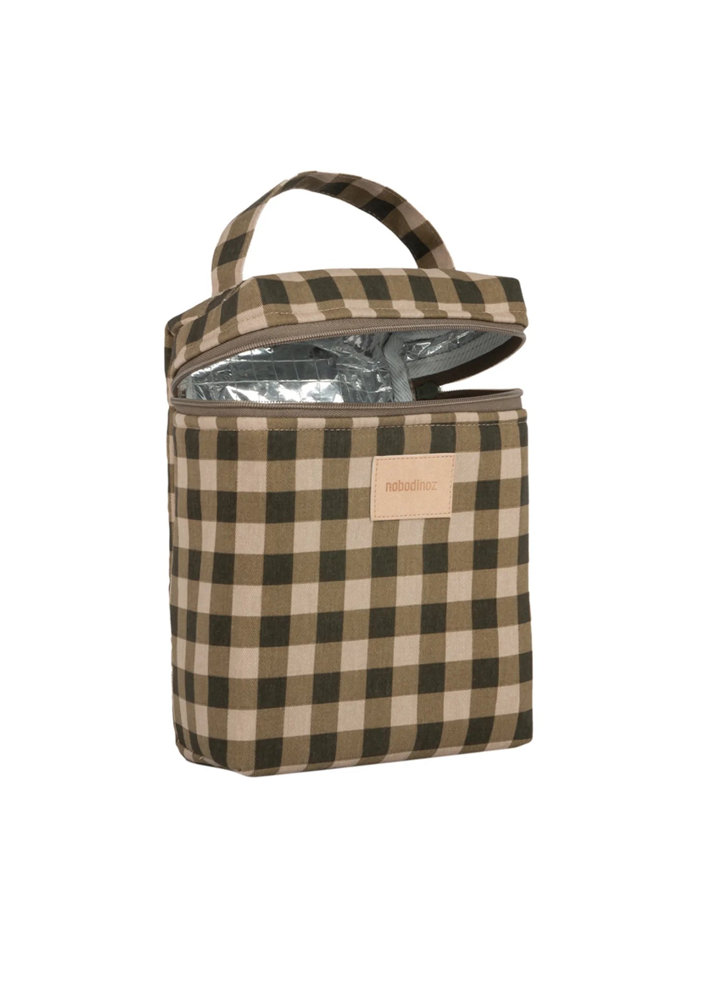 Sac isotherme pour biberon et déjeuner - Hyde Park Green Checks - Nobodinoz