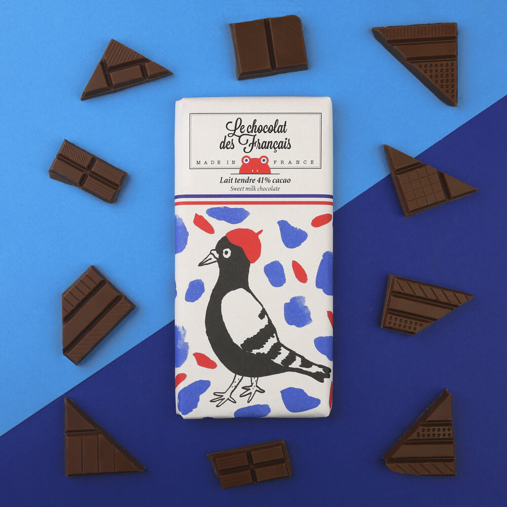 Tablette de chocolat au lait tendre Oiseau - Le chocolat des Français