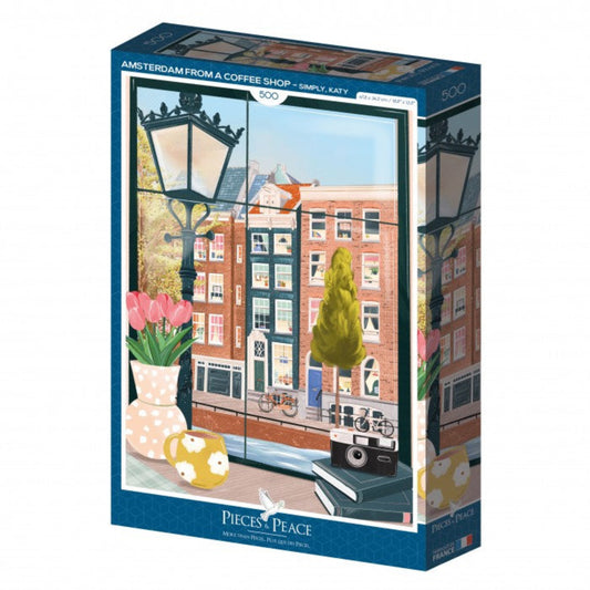 Amsterdam vue d'un Café - 500 pièces - Pieces & Peace