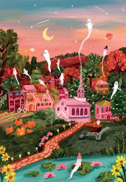 Puzzle - La Ville d'Halloween - Pieces & Peace