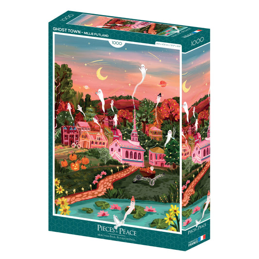 Puzzle - La Ville d'Halloween - Pieces & Peace