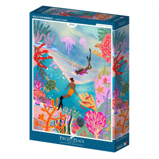 Puzzle - Natation Sauvage - 500 pièces - Pieces & Peace