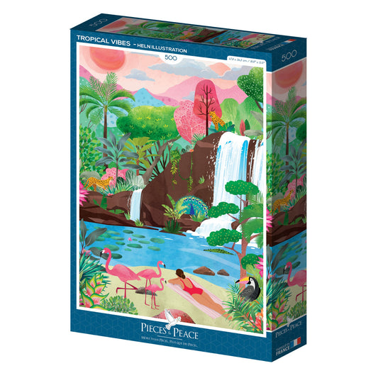 Puzzle - Vibrations Tropicales - 500 pièces - Pieces & Peace