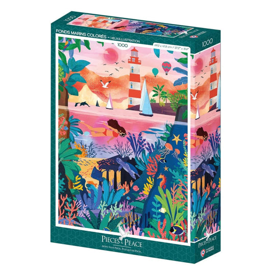 Puzzle - Fond marin coloré - 1000 pièces - Pieces & Peace