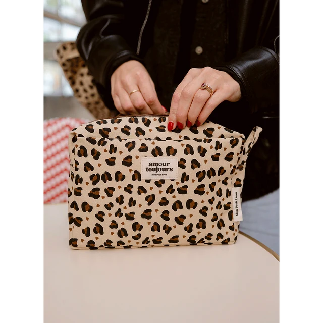 Trousse de toilette - Léopard coeur - Amour toujours - Mon petit Léon