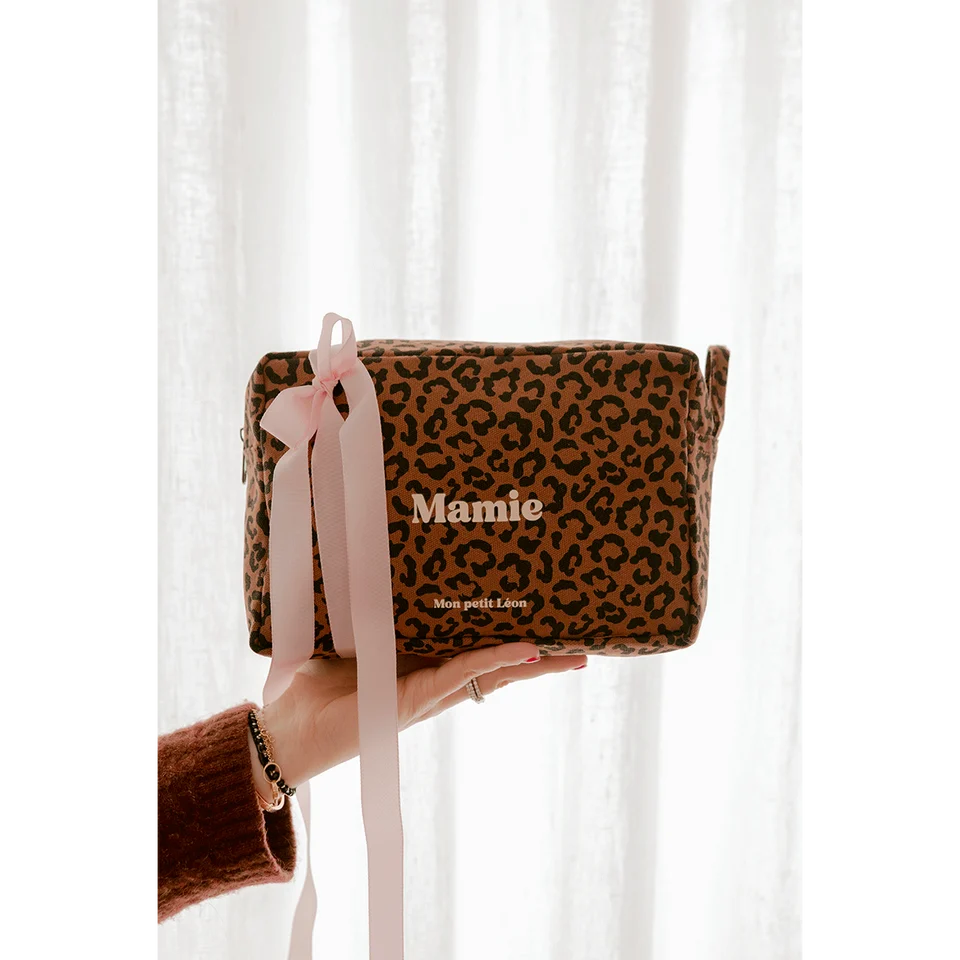 Trousse de toilette - Léopard foncé - Mamie