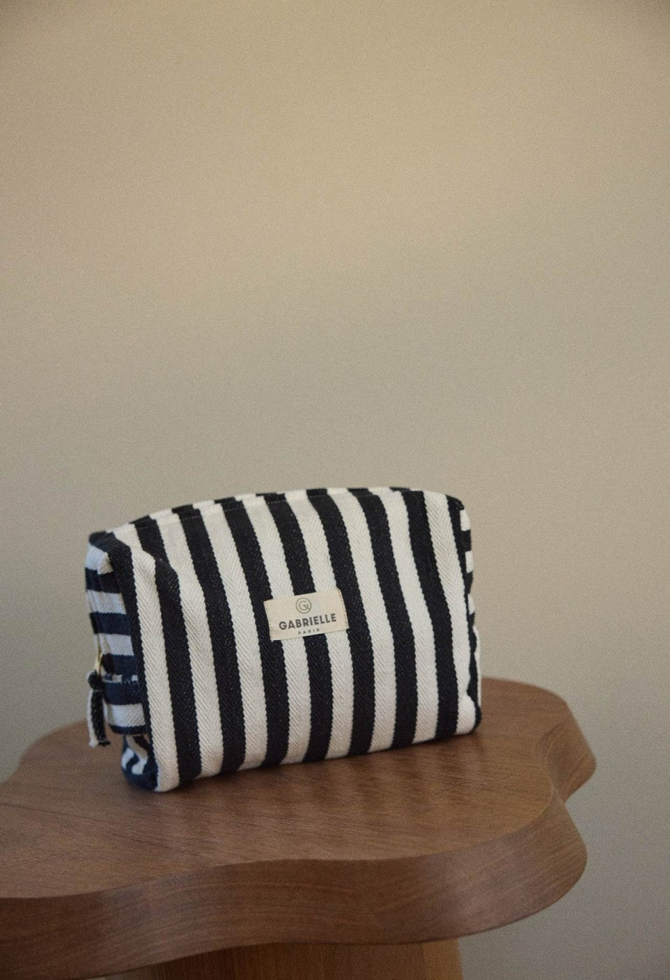 Trousse de toilette - Rayures noires - Gabrielle Paris